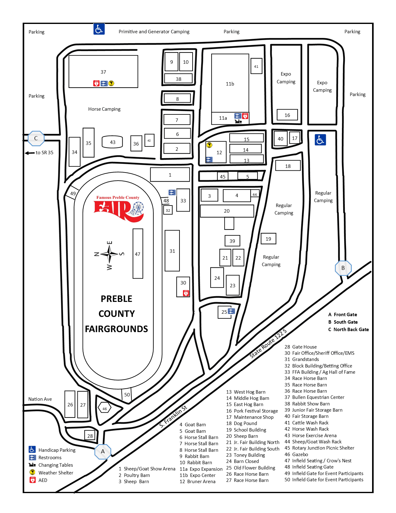 Preble County Fairgrounds Map